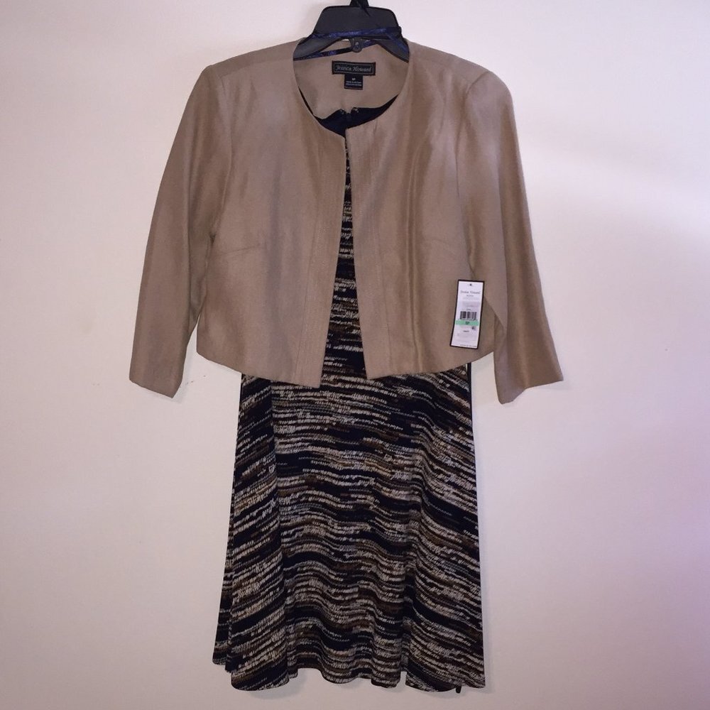 2 Piece Suit Dress & Jacket Belted